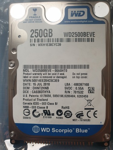 Western digital 250gb - western,