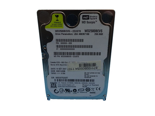 250 sata wd2500bevs - wd,