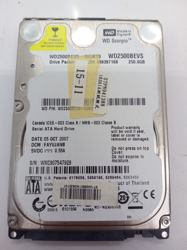 Western digital 250gb sata - western,