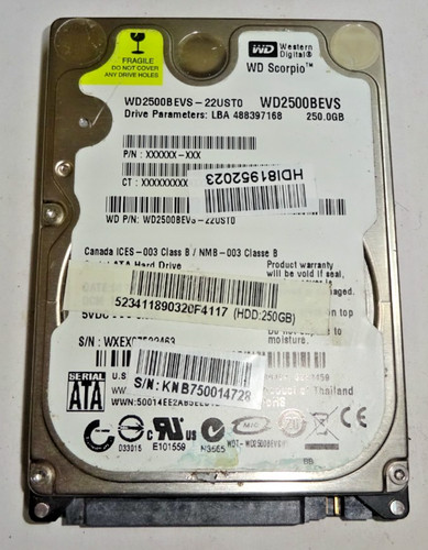 Western digital wd2500bevs - western,