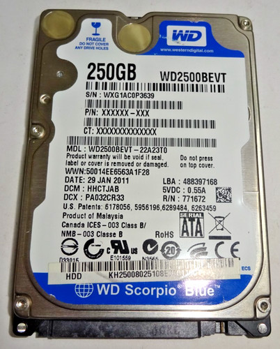 Western digital wd2500bevt - ***,
