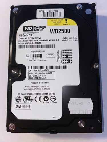 Western digital 250gb - digital, ide
