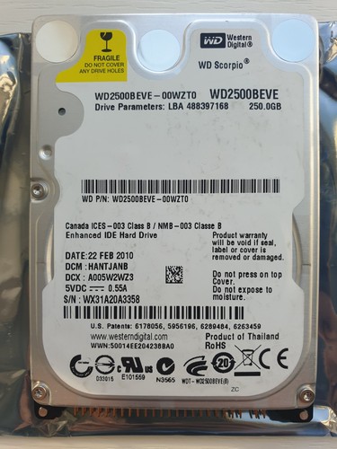 Western digital 250gb - western,