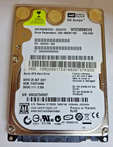 Western digital 250gb - western,