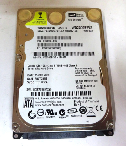 Western digital 250gb - western,